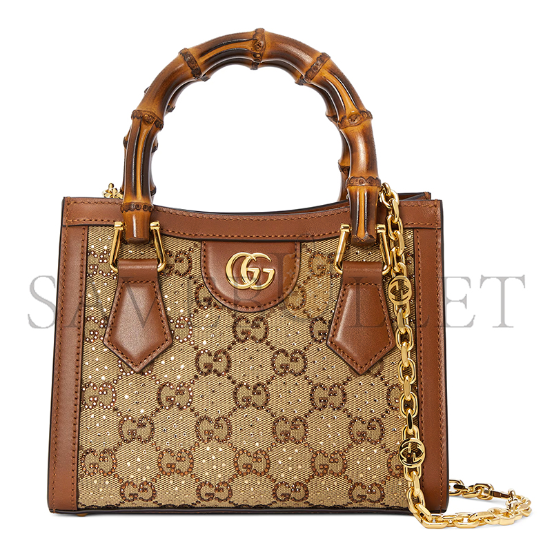 G*u*i diana crystals small tote bag 707449 21hrg 2687 (20*16*10cm)
